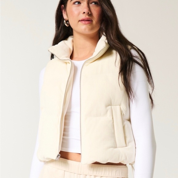 Hollister Jackets & Blazers - Hollister Cream Corduroy Jacket